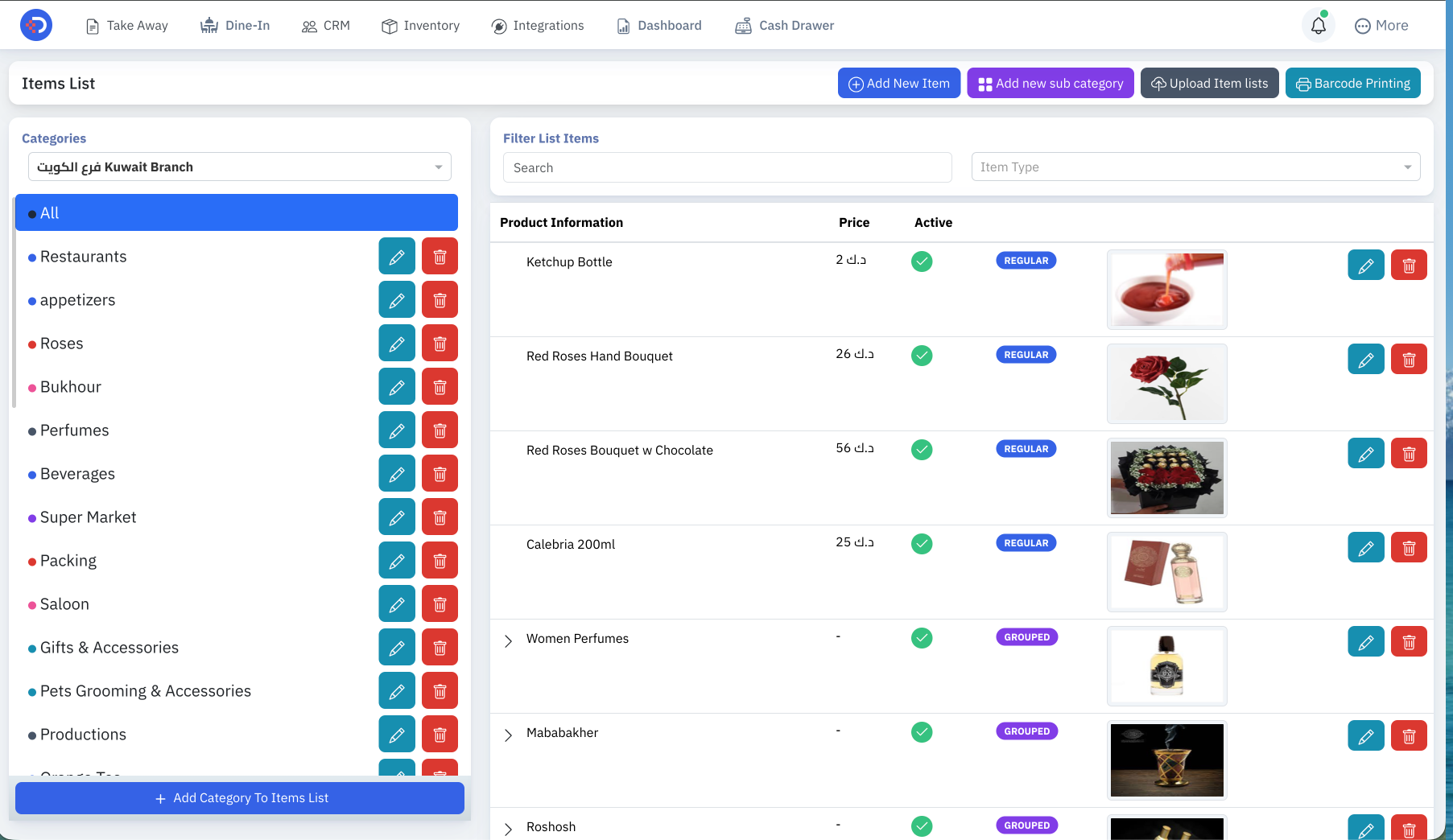 Items List